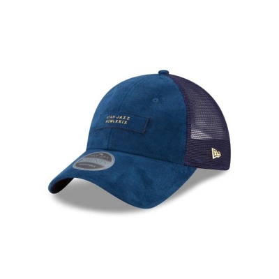 Blue Utah Jazz Hat - New Era NBA Trucker 9TWENTY Adjustable Caps USA8201674